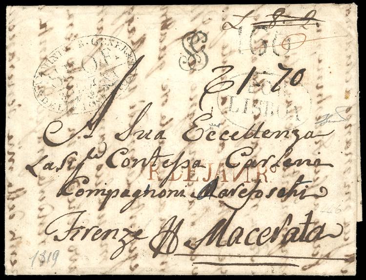 1819 - Lettera prefilatelica da ... 