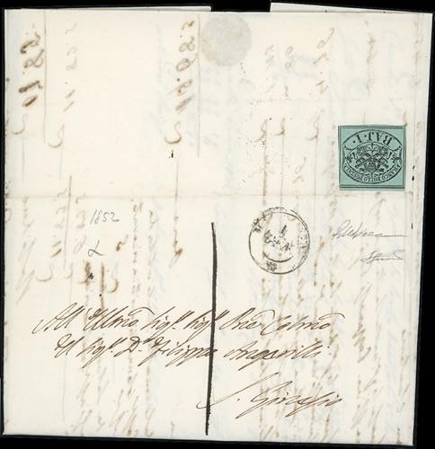 1852 - 1 baj verde grigiastro (2), ... 