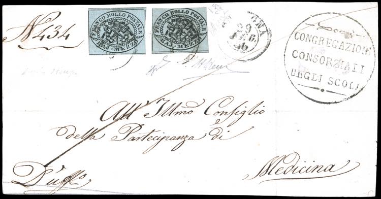 1856 - 1/2 baj grigio azzurro, ... 