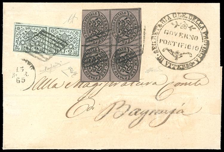 1865 - 1/2 baj violetto cupo, ... 
