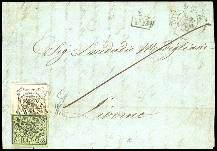 1854 - 2 baj verde oliva, ... 
