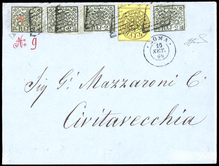 1866 - 2 baj grigio azzurrastro, ... 