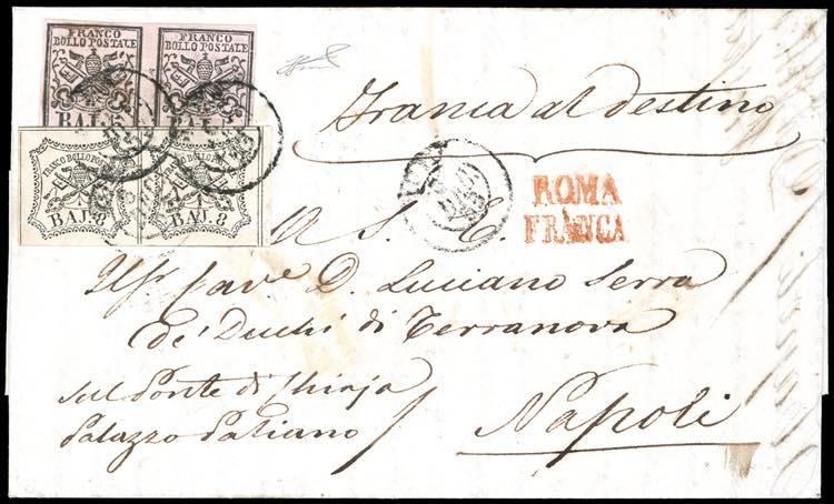 1852 - 5 baj rosa chiaro, coppia ... 