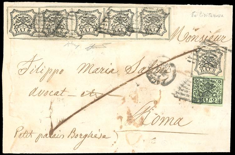 1859 - 8 baj bianco, striscia ... 