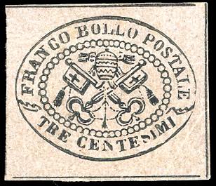 1867 - 3 cent. grigio rosa (14), ... 