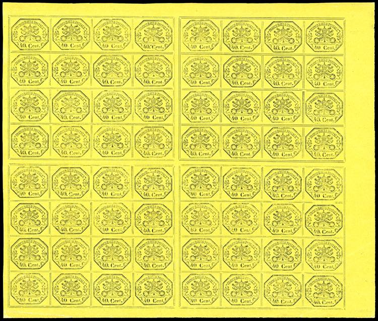 1867 - 40 cent. giallo (19), ... 