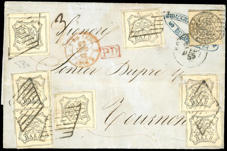 1855 - 8 baj bianco, falso per ... 