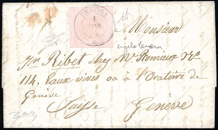 1954 - 40 cent. rosa (6a), bordo ... 