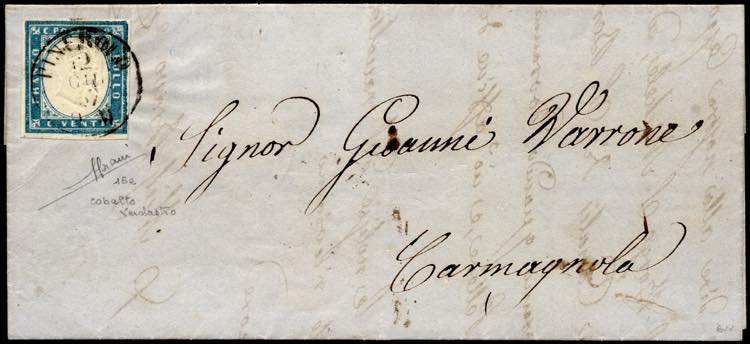 1857 - 20 cent. cobalto verdastro ... 