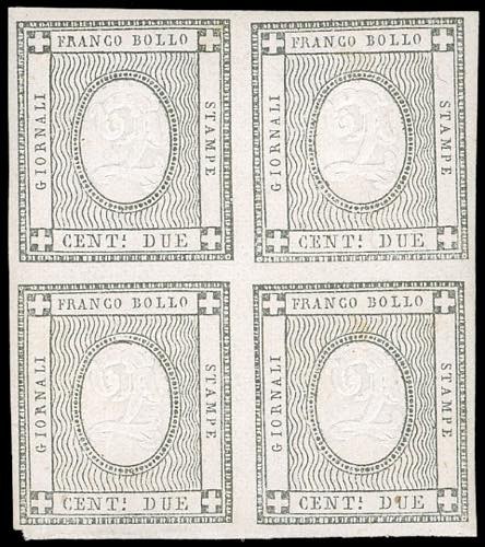 1861 - 2 cent. grigio nero per ... 