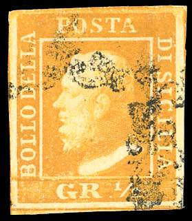 1859 - 1/2 grano arancio scuro, I ... 
