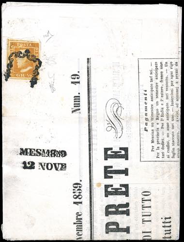 1859 - 1/2 grano arancio scuro, I ... 