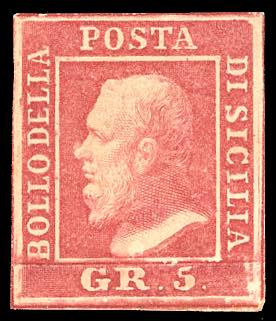 1859 - 5 grana rosa carminio, I ... 