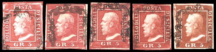 1859 - 5 grana, I tavola, cinque ... 