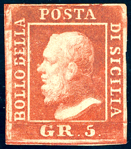 1859 - 5 grana rosso brunastro, I ... 