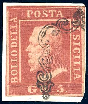 1859 - 5 grana rosso brunastro, I ... 