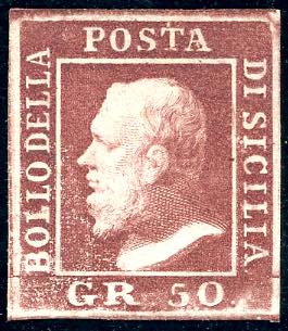 1859 - 50 grana lacca bruno (14), ... 