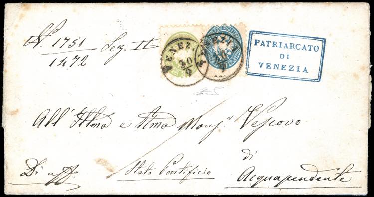 1864 - 3 soldi verde e 10 soldi ... 