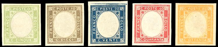 1861 - Non emessi, serie completa ... 