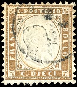 1862 - 10 cent. bruno oliva scuro ... 