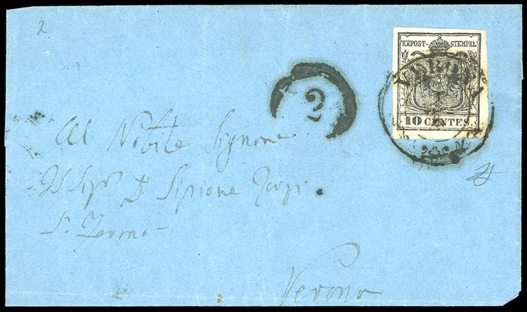 1851 - 10 cent. nero (2), ... 