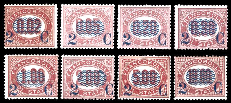 1878 - Servizio soprastampati, ... 