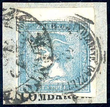 1851 - 3 cent. azzurro grigio ... 