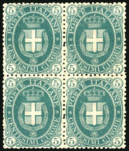1889 - 5 cent. Stemma, fondo pieno ... 