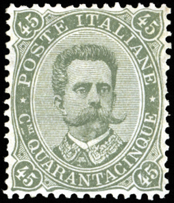 1889 - 45 cent. Umberto I (46), ... 