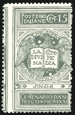 1921 - 15 cent. grigio Dante, non ... 