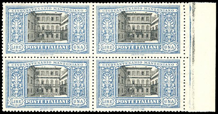 1923 - 1 lira Manzoni (155), ... 