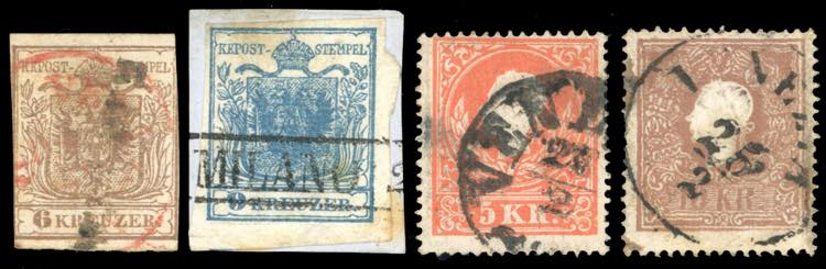 1850/59 - Quattro francobolli ... 