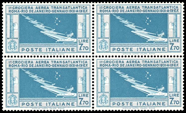 1930 - 7,70 lire Crociera Balbo ... 