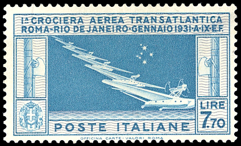 1930 - 7,70 lire Crociera Balbo, ... 