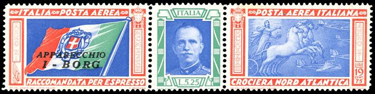 1933 - 5,25 + 19,75 lire Trittico ... 