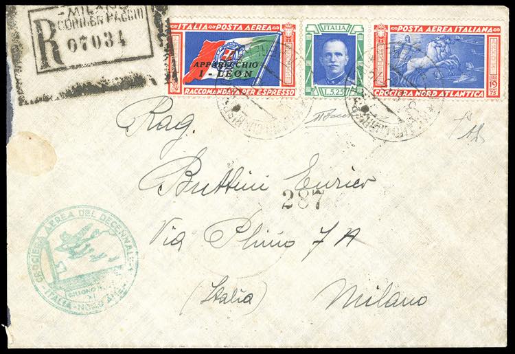 1933 - 5,25 + 19,75 lire Trittico ... 