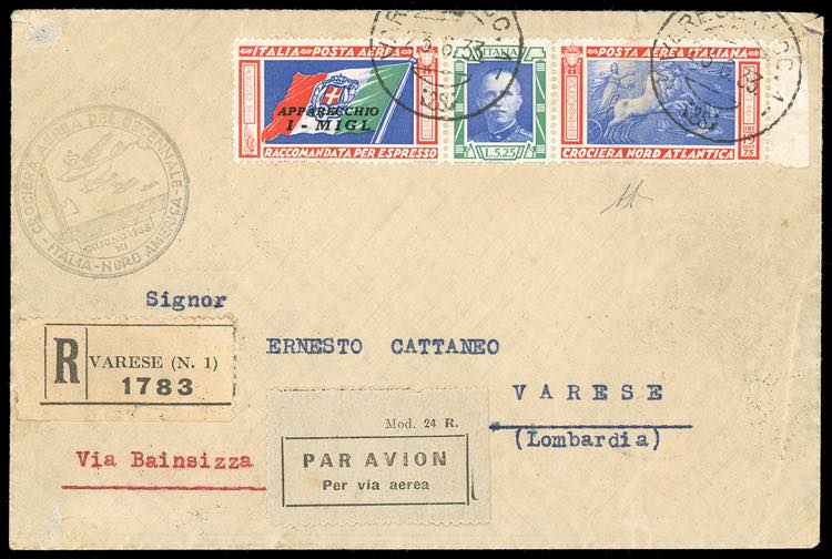 1933 - 5,25 + 19,75 lire Trittico ... 