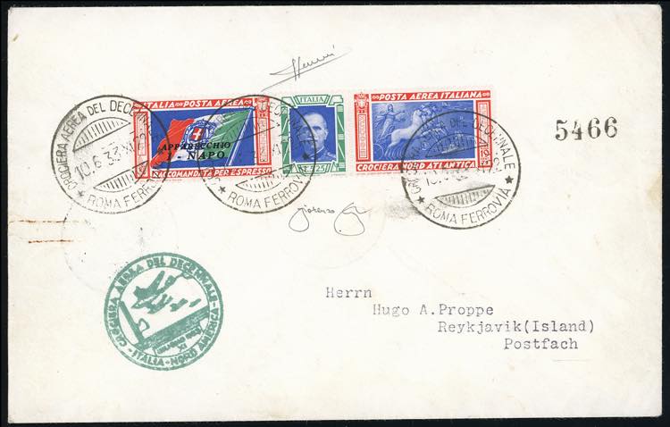 1933 - 5,25 + 19,75 lire Trittico ... 