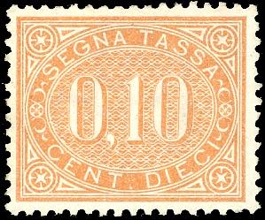 1869 - 10 cent. bruno arancio (2), ... 