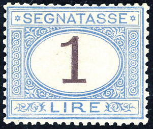 1870 - 1 lira azzurro chiaro e ... 