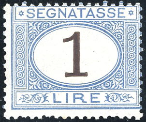 1870 - 1 lira azzurro chiaro e ... 