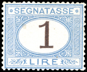1870 - 1 lira azzurro chiaro e ... 