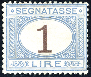 1870 - 1 lira azzurro chiaro e ... 