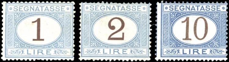 1870/74 - 1 lira, 2 lire, e 10 ... 