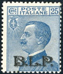 1922/23 - 25 cent. soprastampa BLP ... 