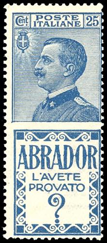 1924 - 25 cent. Abrador (4), gomma ... 