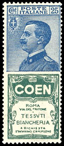 1924 - 25 cent. Coen (5), nuovo, ... 