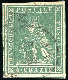 1857 - 4 crazie verde giallastro ... 