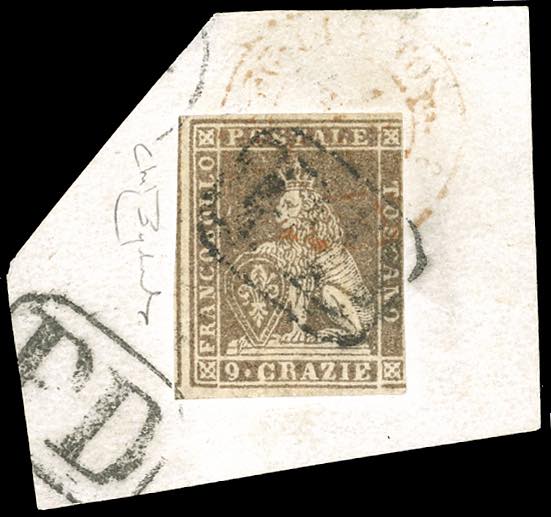 1859 - 9 crazie bruno lillaceo, ... 