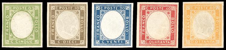 1861 - Non emessi, serie completa ... 